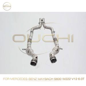 Sistema de Escape de Acero Inoxidable OUCHI, Alto Flujo, Downpipe de Alto Rendimiento para <span class=keywords><strong>Mercedes</strong></span> Benz <span class=keywords><strong>Maybach</strong></span> S600 <span class=keywords><strong>V12</strong></span> 6.0T, Protector de Calor para Automóvil - Product Image 3