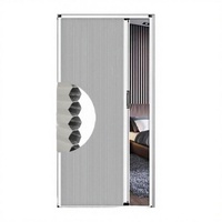 Mosquitera con Marco de Aluminio, Plegable y Deslizante, Puerta Mosquitera Retráctil con Pantalla Interior de Poliéster, Precio al por Mayor
