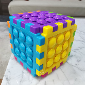 Interlocking Cube <b>Blocks</b> Large Mushroom Pegs Educational Toy For Children 4-6 Years Old Multicolor <b>Building</b> <b>Block</b> <b>Set</b> - Product Image 1
