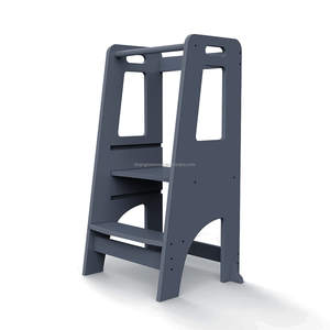 Taburete escalonado de madera, torre de pie, Torre pequeña para niños pequeños, ayudante de cocina, silla plegable Montessori de madera, Torre Inclinada - Product Image 3