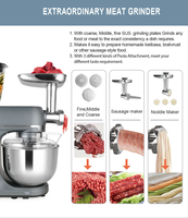 Mélangeur sur socle planétaire OEM 1800W 7L, robuste, à tête inclinable, en aluminium moulé sous pression, 6 vitesses, multifonctionnel pour la cuisine