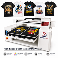 Impresora DTG de Doble Estación de Alta Velocidad para Camisetas con Cabezal Epson I3200 de Alta Precisión para Sudaderas, Bolsas de Lona y Personalización DIY
