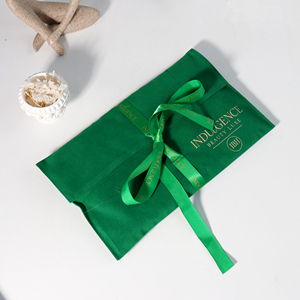 26*26cm Custom Logo Printed Eco-Friendly Durable Cotton T-Shirt Swimwear Clothing Bags Natural Velvet Envelope Dust Bag <b>Gift</b> - Product Image 2