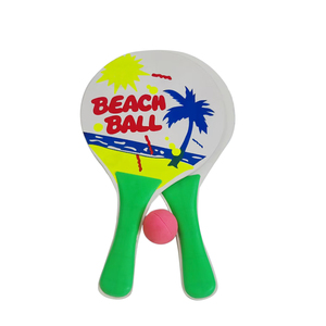 Juego de Pelota de Playa, Juego de Raquetas de Madera, 2 Raquetas, 1 Pelota en una Bolsa de Malla, Juegos Familiares en la Playa, Juegos para Niños en la <span class=keywords><strong>Piscina</strong></span> al Aire Libre - Product Image 1