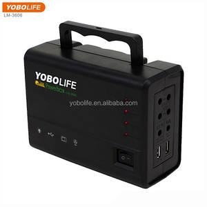 YOBOLIFE LM-3606ソーラーエネルギーシステム12V <span class=keywords><strong>5Ah</strong></span>鉛酸バッテリー家庭用照明電話充電DCファンTV-屋外 - Product Image 2