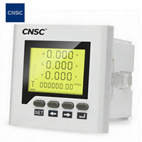 Compteur multifonction intelligent triphasé LCD D-3D7Y pour l'ingénierie d'installation, mesure du courant, de la tension, de la puissance et de l'énergie, RS485