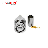 50Ohm BNC Male Plug Crimp for RG58 LMR200 RG223 RG142 RG400 LMR195 LMR240 H155 RG59 LMR300 RG6 5D-FB RF Coax Coaxial Connectors