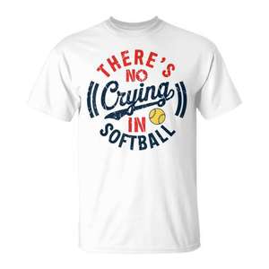 No hay llanto en el día del partido de softbol, camiseta para mamá de softbol - Product Image 1