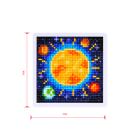 Mini kit de peinture diamantée, la lune et les astronautes, kit de peinture diamantée personnalisé, décorations pour la maison
