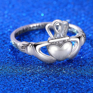 Bague de fiançailles en forme de cœur T0036 pour unisexe, alliance simple, bijoux d'amour, d'attachement et d'amitié, bagues tendance - Product Image 5