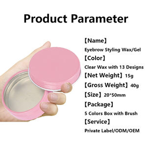 Jabón de peinado de cejas con pomada de etiqueta privada con cepillo para mujeres Gel de cera de maquillaje de cejas Natural transparente de larga duración profesional - Product Image 4