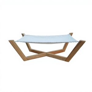 New Design 2018 Eco-Friendly Wooden Bed for Tiny <b>Cats</b> Dogs Small Cute Animal Semi-Circle Shape Linen Wood Material Indoor - Product Image 1