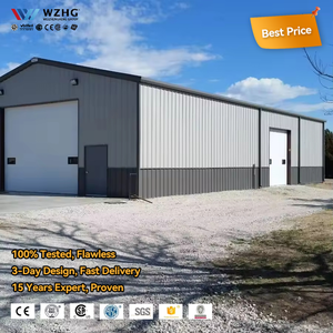 คลังสินค้าโครงสร้างเหล็กชุบสังกะสีสำเร็จรูปกันน้ำมีอายุการใช้งาน50ปีสำหรับการใช้งานในโรงงาน - Product Image 1