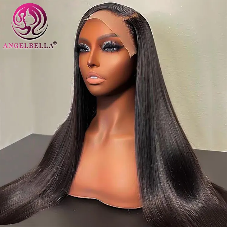 Wholesale Raw Remy Brazilian Virgin Human Hair Lace Frontal Wig Glueless Bone Straight Swiss HD Lace Front Wigs For Black Women