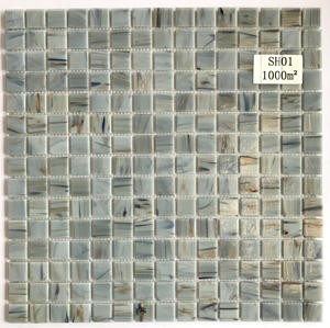 Colore bianco stampa a mano calda fusione di vetro mosaico cravatte per cucina bagno Hotel piscina progetto per parete arte mosaico di vetro - Product Image 2