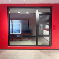 Ventanas abatibles de perfil fino de aleación de aluminio negro de alta calidad para gran oferta