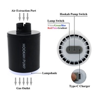 Pompe Électronique pour Chicha Démarrage Narguilé Batterie Rechargeable 1360 mAh Lumière LED RGB Design Portable Accessoires de Narguilé Vente en Gros