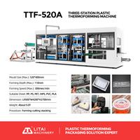 Mesin Cetak Thermoforming Otomatis Penuh untuk Baki Kemasan Cokelat Bahan PP/PET/PVC/PS/HIPS Kontrol Layar Sentuh