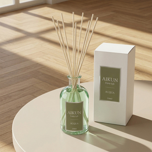 Aikun Quick Response 3-Day Sample 7-Day Ship 250ml Clear Glass Bottle White Gift Box <b>Reed</b> <b>Diffuser</b> Gift Set for Ecom Sellers - Product Image 1