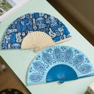 Abanico de mano plegable de bambú de madera, logotipo personalizado para abanico de boda, fiesta Rave, arte popular, abanicos de mano españoles - Product Image 3