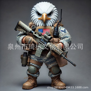 Figura de Soldado Águila de Resina, Figura de Acción Militar con Pistola, Coleccionable Decorativo para Exhibición en el Hogar - Product Image 4