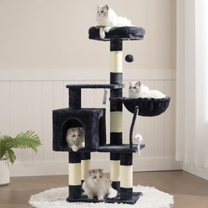 <span class=keywords><strong>Arbre</strong></span> à <span class=keywords><strong>chat</strong></span> moderne haut de gamme avec structure d'escalade et mur à gratter en feutre - Étagère à plusieurs niveaux, design avancé, emballé en carton - Product Image 5