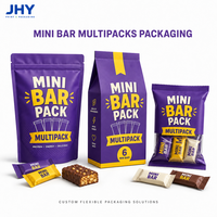 Sachet Doypack Personnalisé Imprimé Durable pour Multipacks de Mini-Barres et Barres Énergétiques Protéinées, en PET/PE de Qualité Alimentaire