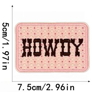 Parche Bordado Termoadhesivo Rosa de Navidad Hollyjolly Howdy Kiss para Decoración de Ropa, Sombreros y Bolsos - Product Image 3