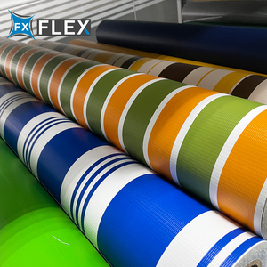 Flfx PVC Tarpaulin sọc cuộn không thấm nước đầy màu sắc PVC Tarpaulin sọc mái hiên vải - Product Image 2