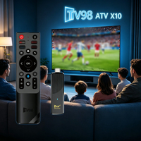 Precio de Fábrica TV98 ATV X10 Fire TV Stick 8K Allwinner H313 Quad Core 5GHz WIFI BT Control Remoto por Voz 2GB/8GB Android 14 1 Año