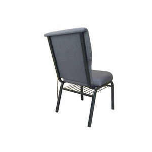 Chaises rembourrées en lin métal direct d'usine chaises empilables de salle d'opéra chaises d'église de style européen vente pour - Product Image 2