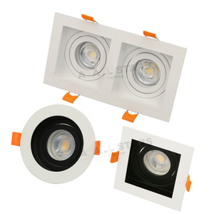 <span class=keywords><strong>Spot</strong></span> lumineux LED carré <span class=keywords><strong>encastrable</strong></span> et réglable, éclairage d'intérieur, luminaire de plafond, angle d'éclairage réglable, G5.3 MR16, GU10 - Product Image 1