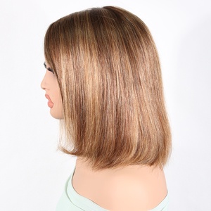Perruque Courte Droite 4P27 avec <span class=keywords><strong>Coiffure</strong></span> Colorée, Cheveux Européens, Densité 180%, Peut Être Permanente et Teinte, Henan - Product Image 5