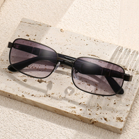 H013 lunettes de lecture bifocales carrées en métal mince unisexe marron lunettes pour hommes âgés femmes presbytie corrective à la mode