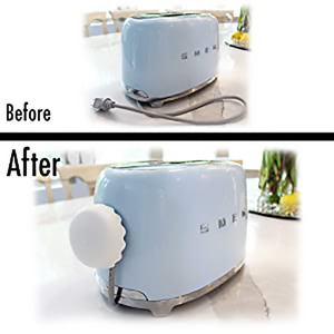 Cord Wrapper Kitchen Cord Winder Flexible Organizer Standing Type Portable Modern Rectangle Black And White - Product Image 1
