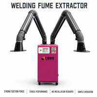 Système d'extraction de fumées portable, extracteur de fumées de soudage haute efficacité avec bras simple ou double