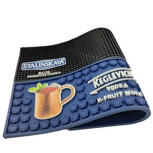 Printed Silicone PVC <b>Pub</b> Runner Rubber Beer Spill Pad Bar Mat Drip Tray Non Slip Service Mat <b>Table</b> Pad Coaster Placemat - Product Image 6