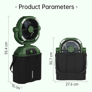 6L Portable <b>Misting</b> <b>Fan</b> DC Motor Oscillating Water Mist Cooler Outdoor Use Plastic Body Remote Control Battery Powered More Five - Product Image 6
