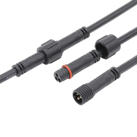 Étanche 3Pin mâle femelle AC connecteur de câble d'alimentation IP65 LED faisceau de câbles IP65 pour système de contrôleur de lampe de route solaire