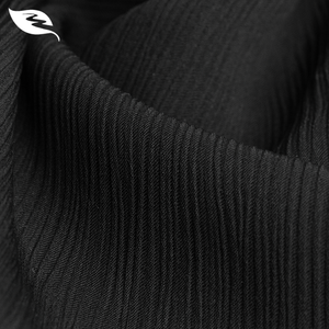 Tissu Nida Zoom 100% polyester noir super riche coréen 2026 pour abaya de couleur intense et mode islamique - Product Image 3