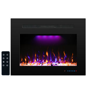 Luxstar 33" WholeSale <strong>Electric</strong> <strong>Fireplace</strong> Insert With Multicolor Realistic LED Flame Decorative <strong>Fireplace</strong> With Remote Control - Product Image 2