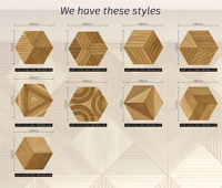 Panneaux muraux acoustiques hexagonaux en feutre PET de 9 mm, imprimés en 3D UV, écologiques et modernes, avec un NRC de 0,8 pour appartements, hôtels et bureaux