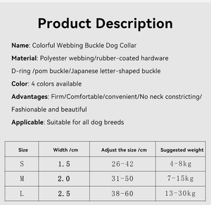 Correa para Perros Pequeños con Hebilla de Seguridad de Liberación Rápida, Impermeable, de Nailon Ajustable con Patrón de Letras y Decoración de Bufanda - Product Image 2