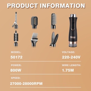 Styler à air chaud DSP 7 en 1, outil de coiffage multifonctionnel avec moteur sans balais en céramique pour lisser, boucler et sécher les cheveux - Product Image 4