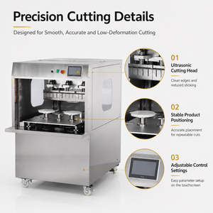 Machine automatique de découpe de gâteaux et de pain à ultrasons, machine à couper les pâtisseries et les gâteaux éponge - Product Image 5
