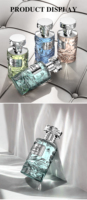 G&S OEM ODM, conception de parfum professionnelle, flacon de parfum carré froissé personnalisé, 30 ml, 50 ml, 100 ml