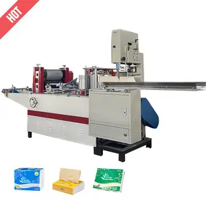 Young Bamboo semi automatic paper v fold napkin making machine with napkin packing machine for sale