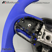 Volant personnalisé en fibre de carbone forgée bleue pour Jeep Grand Cherokee Trackhawk pour Dodge Charger Hellcat SRT R/T 2013-2023