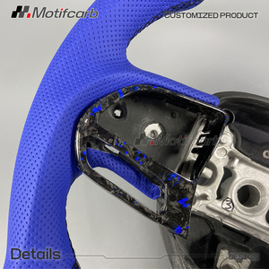 Volante Deportivo Personalizado de Fibra de Carbono Forjado Azul para Jeep Grand Cherokee Trackhawk para Dodge Charger Hellcat SRT R/T 2013-2023 - Product Image 4
