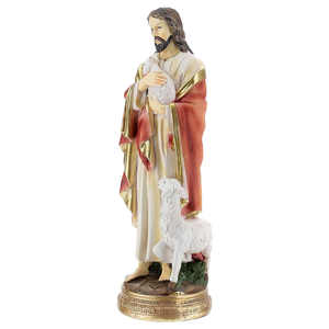 Estatua <span class=keywords><strong>de</strong></span> <span class=keywords><strong>Jesús</strong></span> el Buen Pastor con Ovejas en Poliresina - Product Image 2